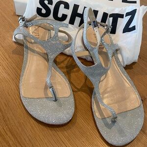 Schutz Silver Women's Sandals
